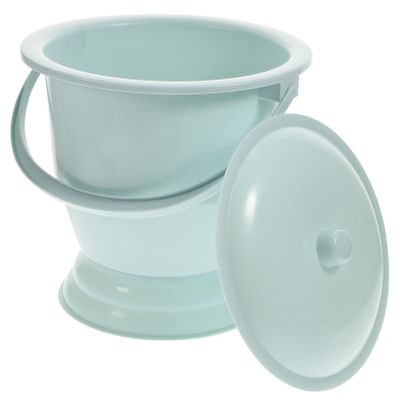 NULYLU Adult Bedpan with Lid and Handle, Easy to Clean