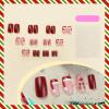 Square Christmas Press-On Nails with Reindeer, Santa Hat & French Tips, 24 Pieces view 4