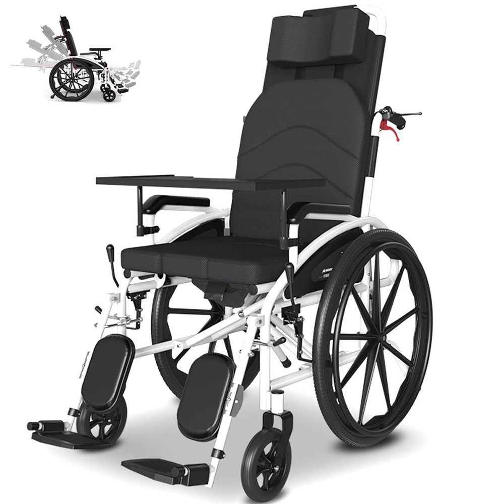 Lightweight Folding Outdoor Transport Wheelchair