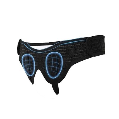 Men's Inguinal Hernia Belt, Bilateral Hernia Support, Adjustable with Removable Compression Pads (Black, Medium)