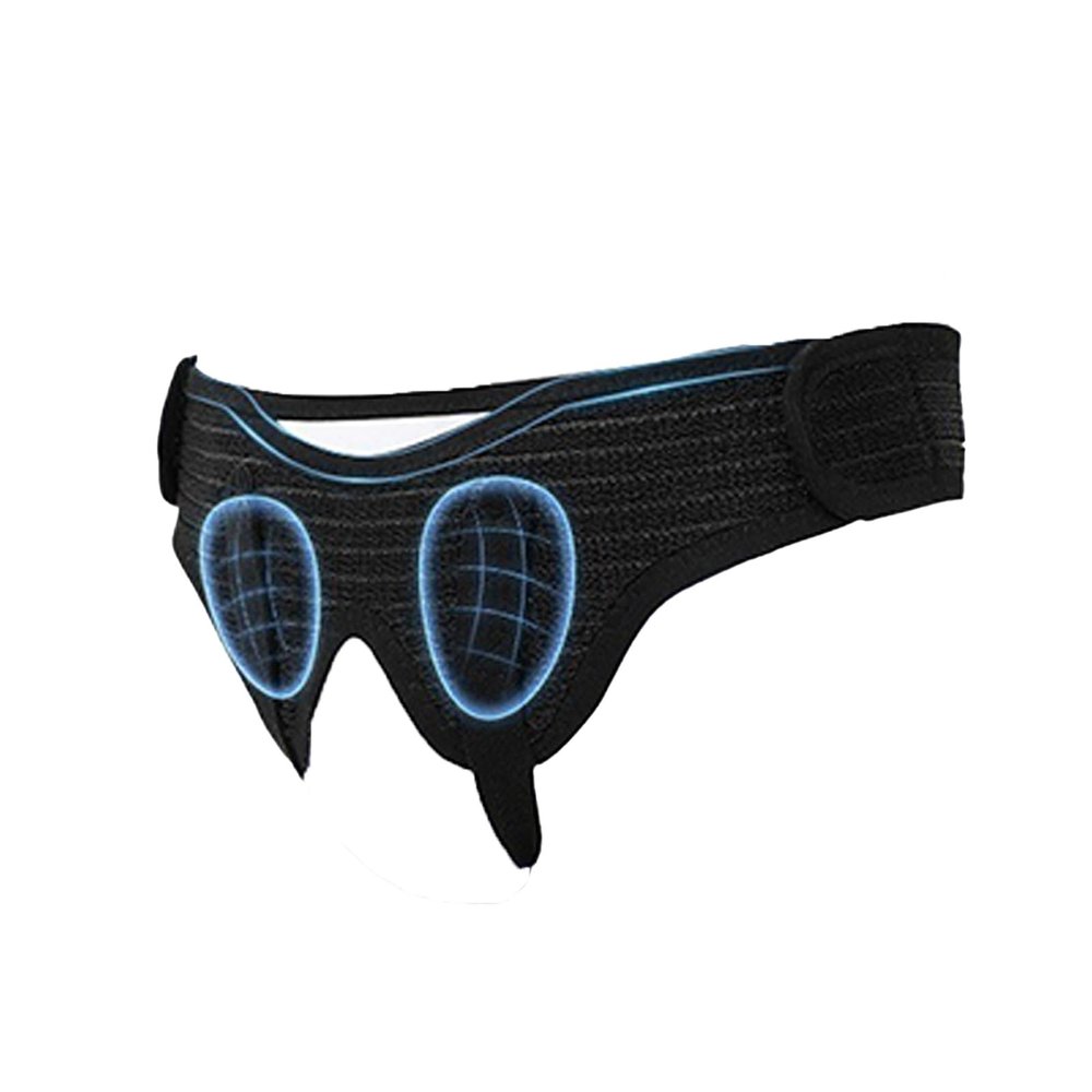 Men's Inguinal Hernia Belt, Bilateral Hernia Support, Adjustable with Removable Compression Pads (Black, Medium)