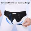 Men's Inguinal Hernia Belt, Bilateral Hernia Support, Adjustable with Removable Compression Pads (Black, Medium) view 2