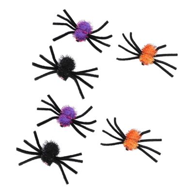 6-Pack Spooky Spider Hair Clips for Halloween, Cosplay, Festivals and Parties