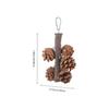 Supvox Natural Pine Cone Hanging Chew Toy for Birds with Foraging Function and Metal Parts view 2