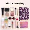 Versatile Travel Makeup Bag with Zipper, Unicorn, Pink and Black, One Size view 3