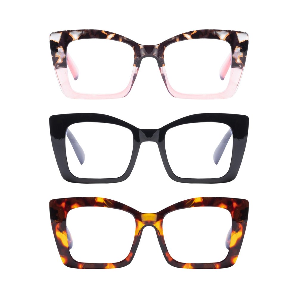 Stylish Reading Glasses for Women - 3 Pack