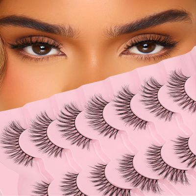 False ENatural 3D Faux Mink Lashes, 7 Pairs, Volumizing Lashes DJ-20