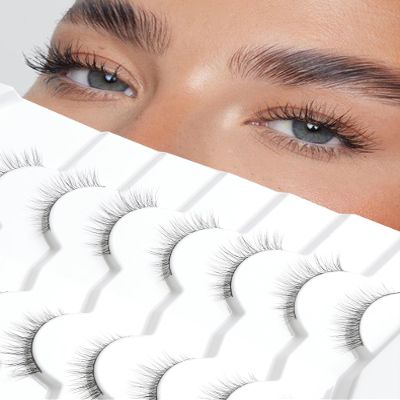 False ENatural 3D Faux Mink Lashes, 7 Pairs, Volume, DJ-20