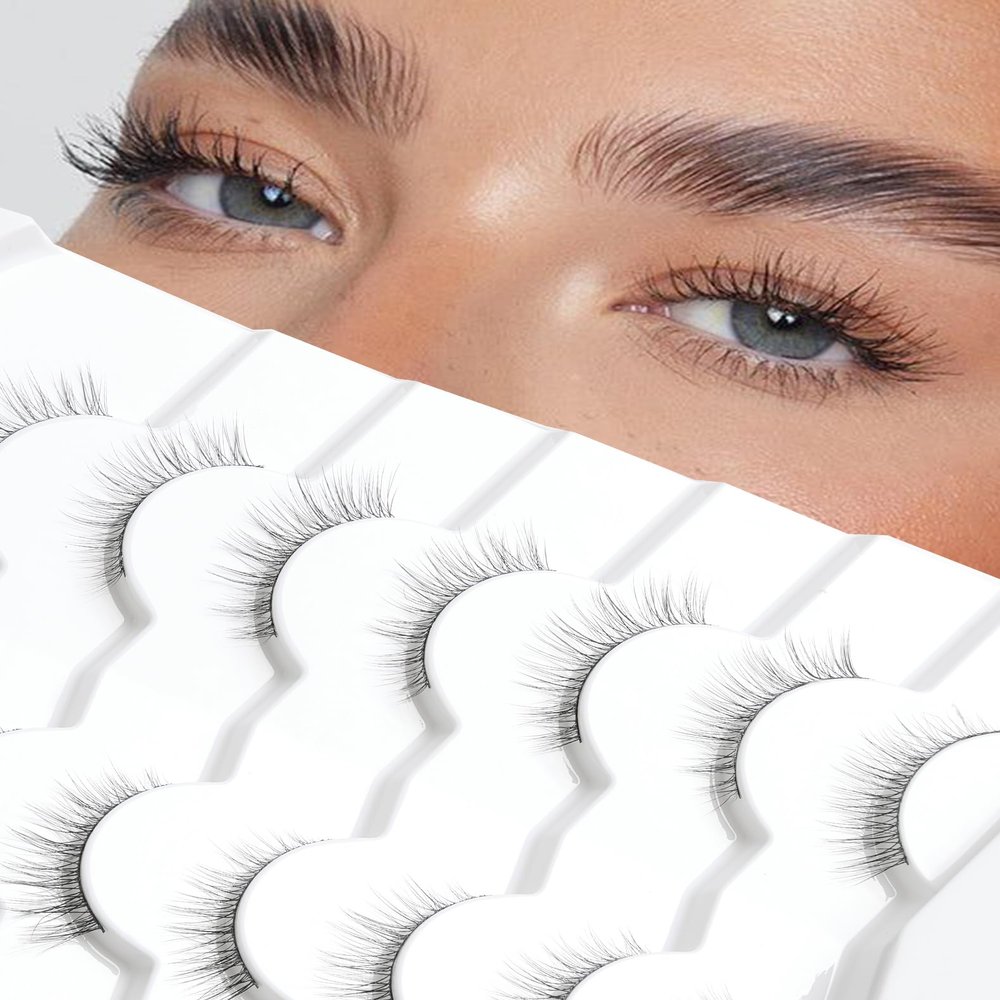 False ENatural 3D Faux Mink Lashes, 7 Pairs, Volume, DJ-20