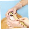 Dog Toothbrush with Round Head for Gentle Deep Cleaning, PP, TPR, Yellow view 4