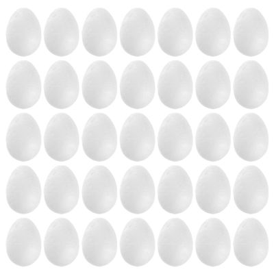 ABOOFAN 60 White Foam Eggs, 6 cm, for Painting and Crafts