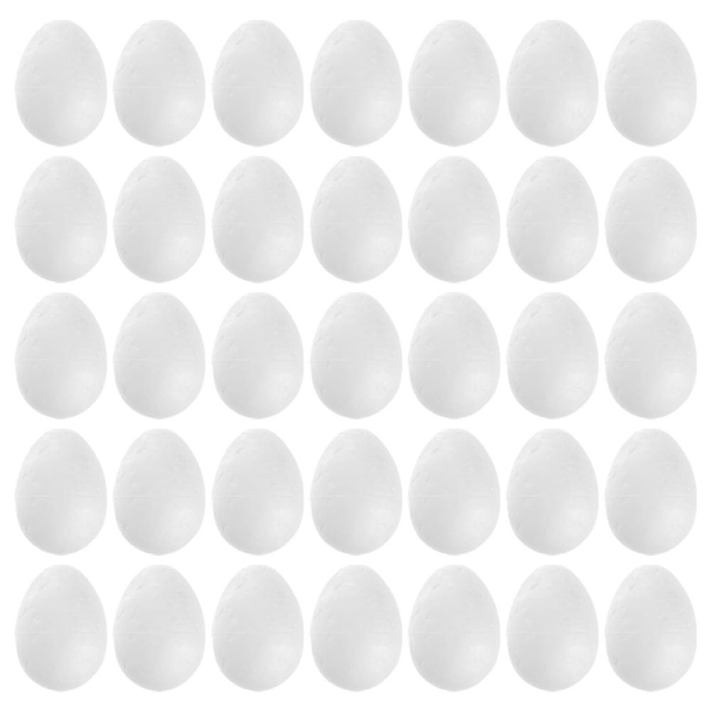 ABOOFAN 60 White Foam Eggs, 6 cm, for Painting and Crafts