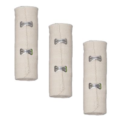 Bandage Rolls, 3 Rolls, Adjustable Cotton Stretch Bandages, Gaze Wrap for First Aid and Wound Care (15 cm x 4.5 m)