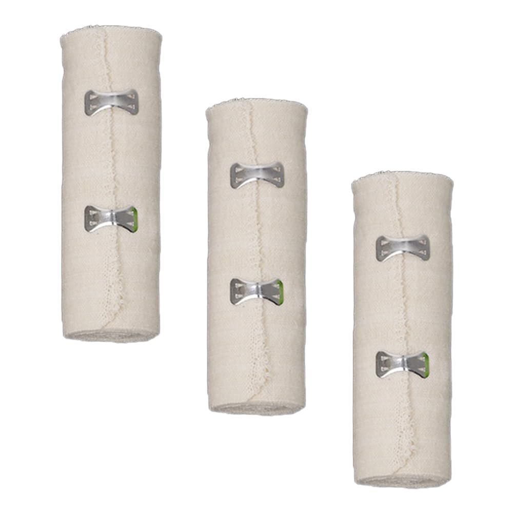 Bandage Rolls, 3 Rolls, Adjustable Cotton Stretch Bandages, Gaze Wrap for First Aid and Wound Care (15 cm x 4.5 m)