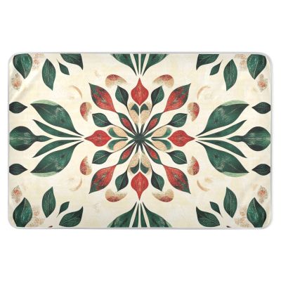 Bohemian Art Pattern Beige Extra-Large Reusable Waterproof Mattress Pad, 132.1 x 86.4 cm