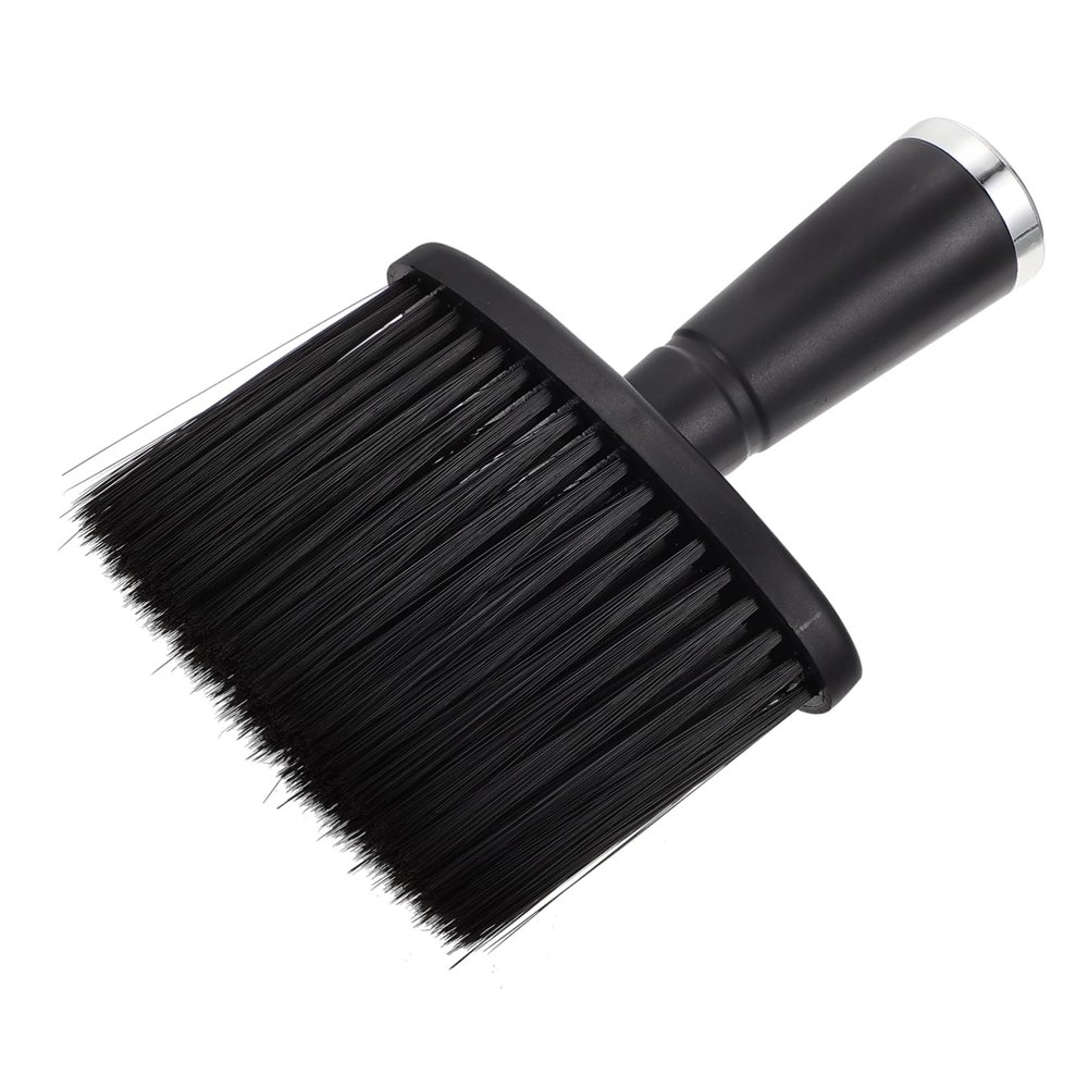 TOVINANNA Neck Brush for Hair and Beard, Black Nylon Brush with Soft, Skin-Friendly Bristles