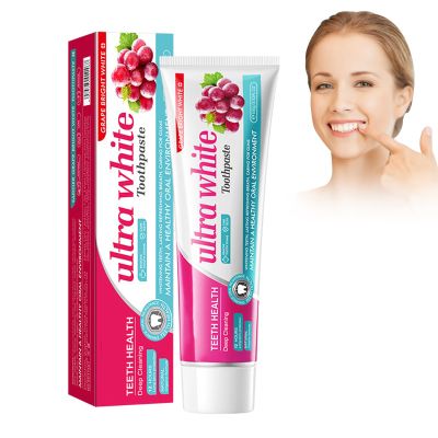 Stain-Removing Toothpaste for Bright White Teeth, 100 g, Grape
