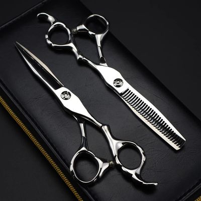 sjdoPulse 6-Inch Hair Cutting Scissors, Professional Japanese 440C Steel Hairdressing Shears with Pouch