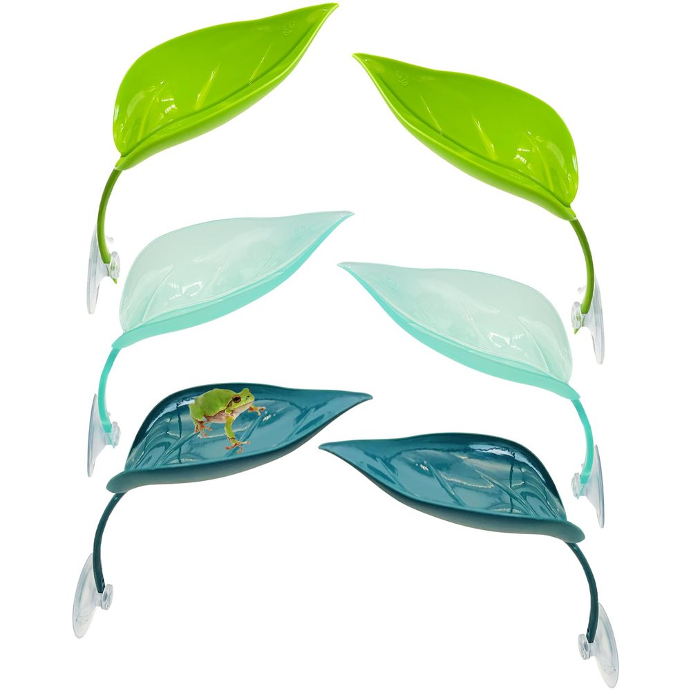 Apatal Plastic Frog Habitat Platforms with Suction Cups, 6-Piece Set