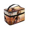 Nerdy Beagle Travel Cosmetic Bag for Women, 22.9 x 16.5 x 15.7 cm, Portable Large-Capacity Makeup Bag, Storage Case for Girls, Black, One Size view 3