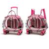 ZHOUBA Clear-Window Pet Trolley Case with Ventilation Holes for Cats, Small Dogs, and Other Small Pets, Black view 4