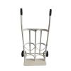 Jievmrs Double Oxygen Cylinder Cart with Wheels and Adjustable Chain, White view 1