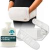 Hot Water Bottle Belt - 1.5-Liter White Plush Bottle for Menstrual Comfort view 1