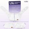 Hot Water Bottle Belt - 1.5-Liter White Plush Bottle for Menstrual Comfort view 2