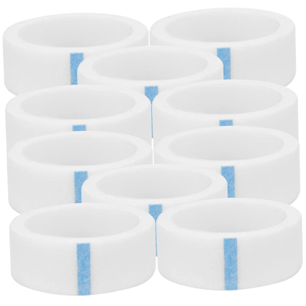 Eyelash Tape, 10 Rolls, 4.3 m per Roll, White Nonwoven
