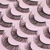 Natural Wispy False Eyelashes, 3D Cat-Eye, Faux Mink, Fluffy, 14 Pairs view 3