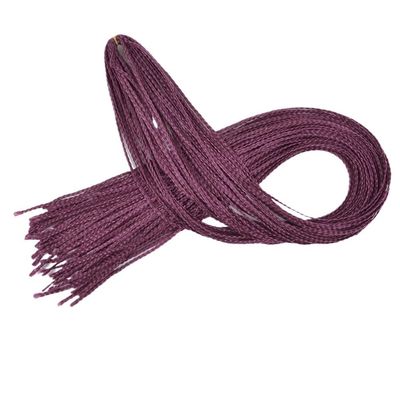 ZOAPDEBCE Human Hair Extension Band, Rainbow Thin Box Braids, Crochet Hair Extensions, Synthetic Hair Bundles (4), Maroon