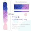 ZOAPDEBCE Human Hair Extension Band, 100 g, 24-Inch Jumbo Crochet Hair for Braids, Rainbow Braiding Hair, Pre-Stretched Synthetic Hair for Girls (1)(B47) view 3