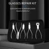 Orolotay 5-Piece Stainless Steel Eyeglass Frame Repair Pliers Tool Kit with Black Case view 2