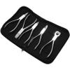 Orolotay 5-Piece Stainless Steel Eyeglass Frame Repair Pliers Tool Kit with Black Case view 4