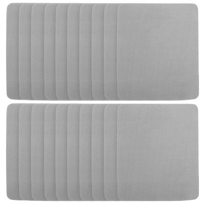 Suede Eyeglass Cleaning Cloths, 20-Pack, Gray, 14.5 x 17.5 cm
