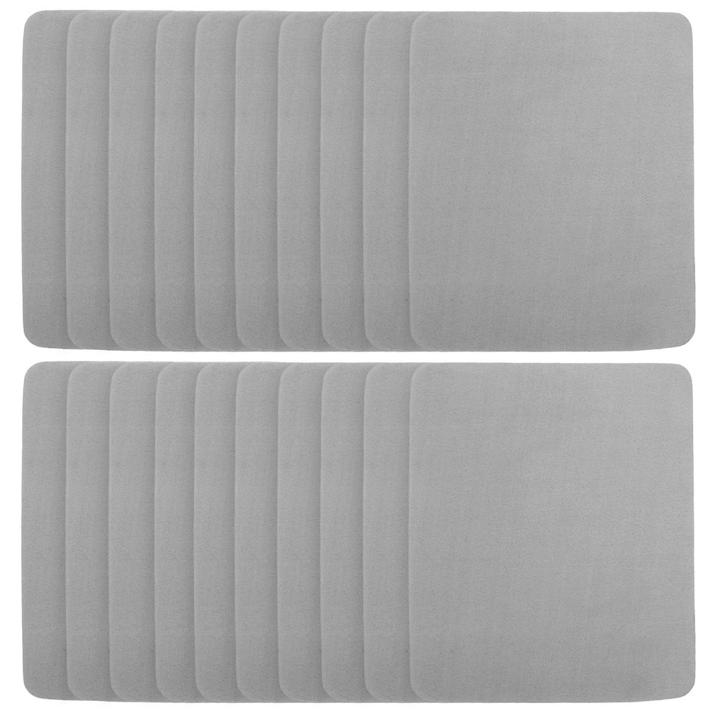 Suede Eyeglass Cleaning Cloths, 20-Pack, Gray, 14.5 x 17.5 cm