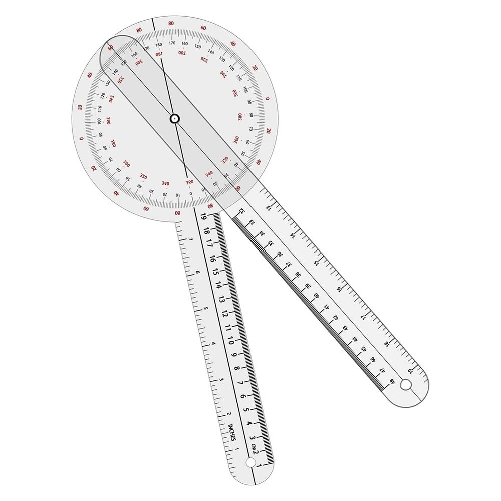 Fangxuee Digital 360-Degree Goniometer, Physical Therapy Goniometer – 12-Inch