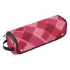 2-in-1 Hair Styling Tool Travel Case with Heat-Resistant Mat, Diamond Pattern, Hot Peach Red view 1