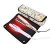 2-in-1 Hair Tool Organizer with Heat-Resistant Mat, Floral Rose and Silver Travel Case view 2