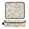 2-in-1 Hair Tool Organizer with Heat-Resistant Mat, Floral Rose and Silver Travel Case view 3