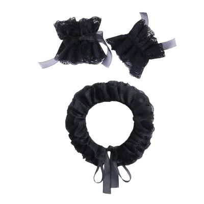 KMGDM Elegant Sleeve Wrist Cuffs, Ruffled Sweet Oversleeves, Removable Shirt Sleeves for Halloween, Cosplay, and Special Occasions
