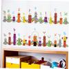 MOLUCKFU Self-Adhesive Pencil-Illustration Letter Wall Stickers view 2
