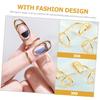 LIFKOME 3-Piece Adjustable Copper Nail Tip Rings for Women view 4