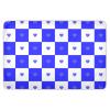 Buffalo Reusable Waterproof Bed Pad for Kids, White and Blue Plaid with Heart, 52 x 34 in view 1