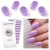 JMEOWIO Purple Glitter Gel Nail Strips, Self-Adhesive UV-Curing Nail Stickers view 2