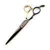 6-Inch Professional 440C Steel Left-Handed Hair Cutting and Thinning Scissors, Gold (Set) view 2