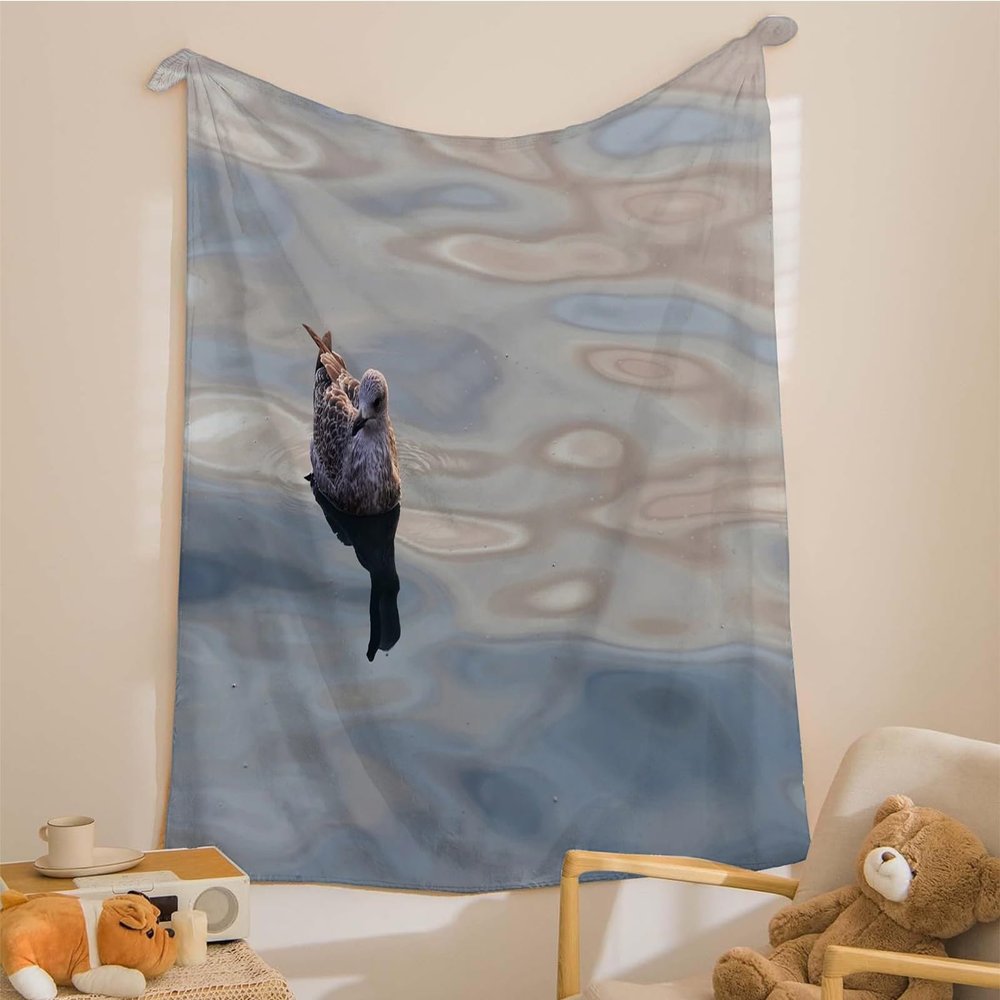 TMMDH River Water Plush Blanket for Children and Pets, 100 x 150 cm