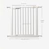 Pet Safety Gate, Stair Gate and Isolation Door, 76 cm, Height-Adjustable, 95 x 102 cm view 2