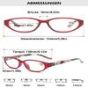 Lanomi Oval Floral Reading Glasses, 4-Pack, +2.5, Dark Purple/Red/Blue/Purple view 2