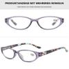 Lanomi Oval Floral Reading Glasses, 4-Pack, +2.5, Dark Purple/Red/Blue/Purple view 3